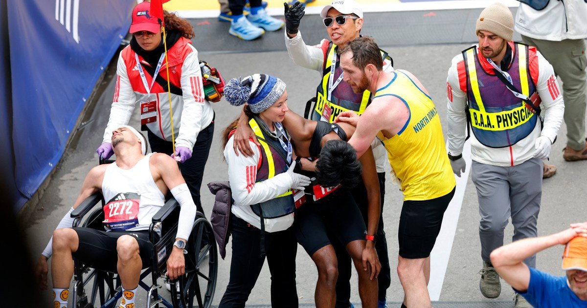 Boston marathoner reflects on helping collapsed runner as video goes viral | Sport News